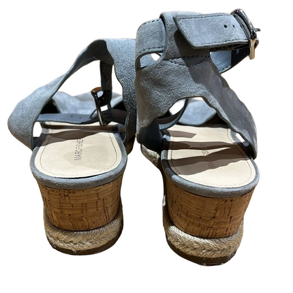 Marc Fisher Espadrille Blue Wedge Sandals Women’s Size 10 Shoes - Picture 9 of 10